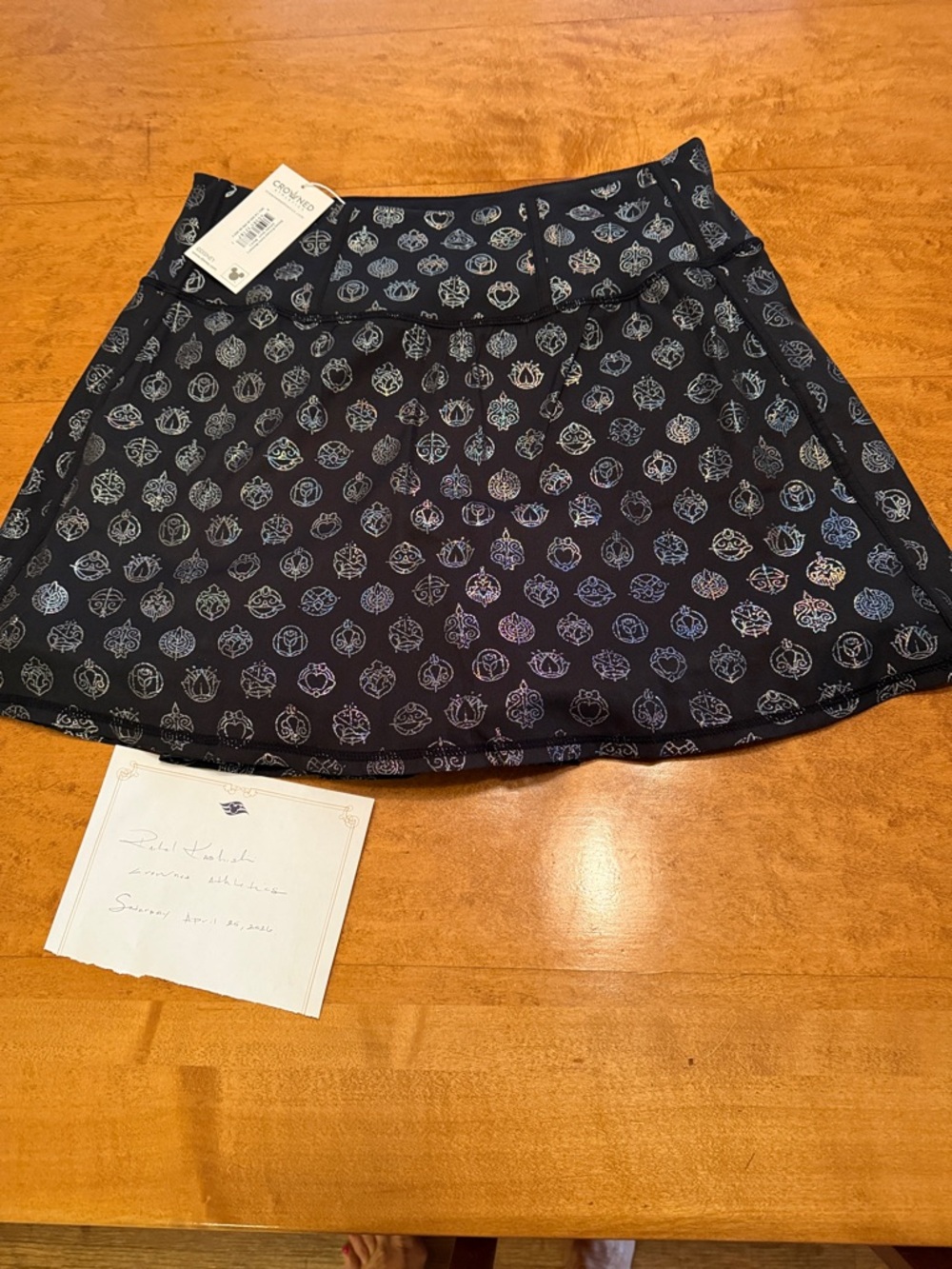 Disney Crowned Athletics Princess Icons Skort SZ LRG NWT